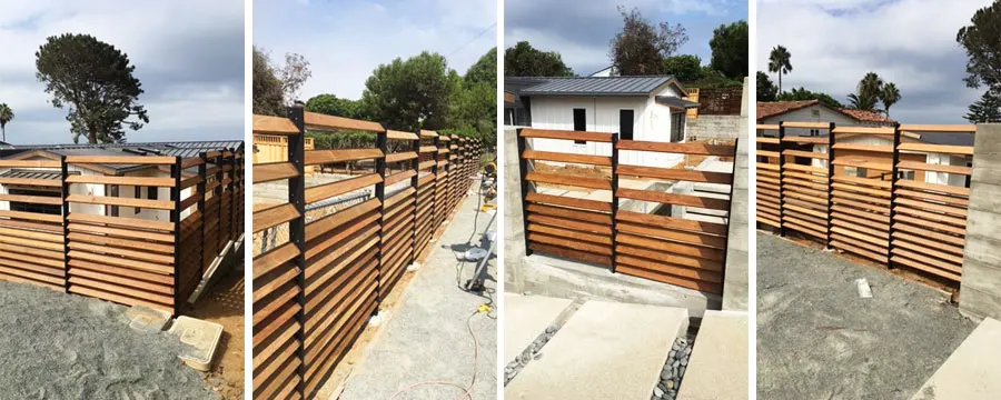 Ipe Wood Fence Installation in Solana Beach, CA